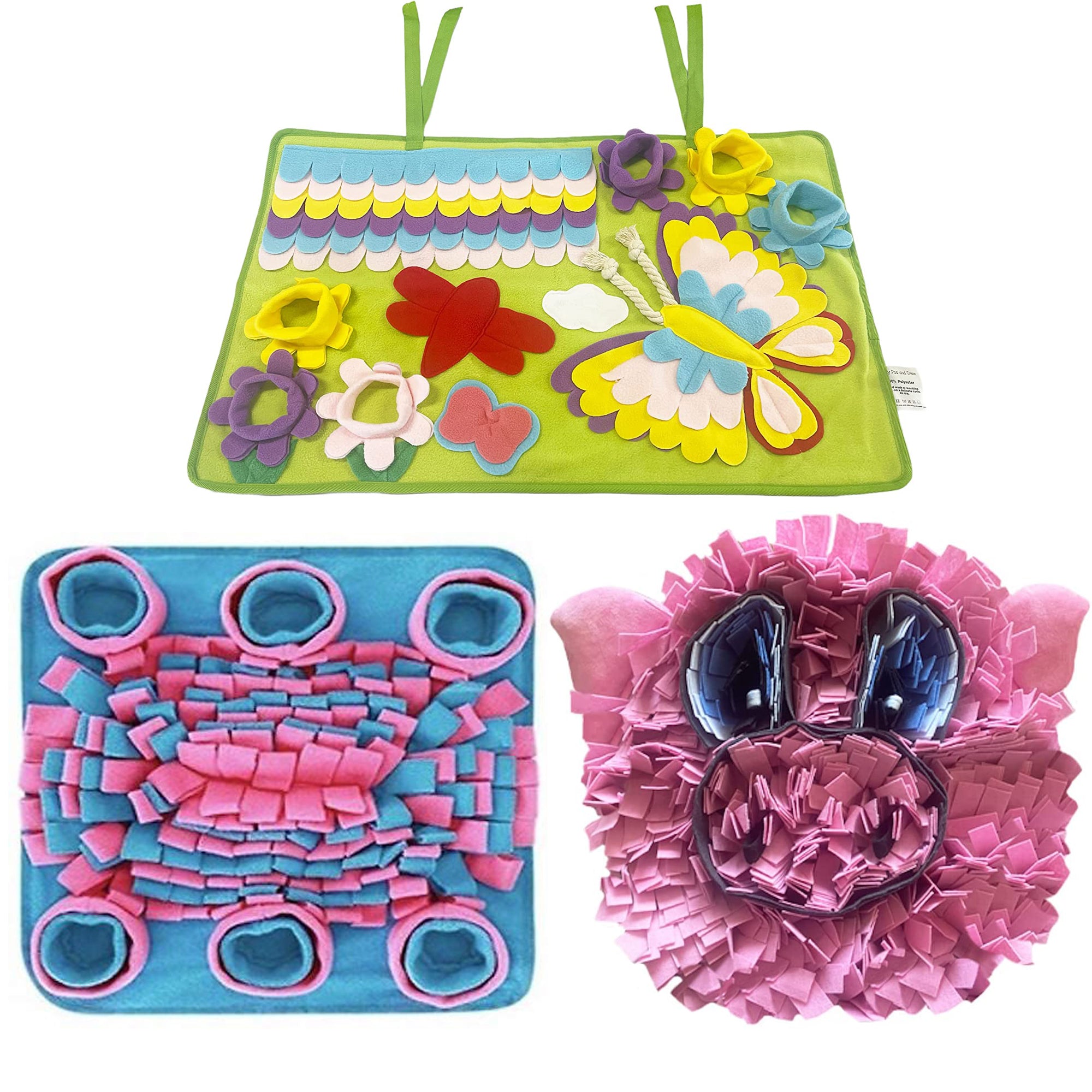 Piggy Poo and Crew Pet Snuffle Activity Mat Combo Pack of 3