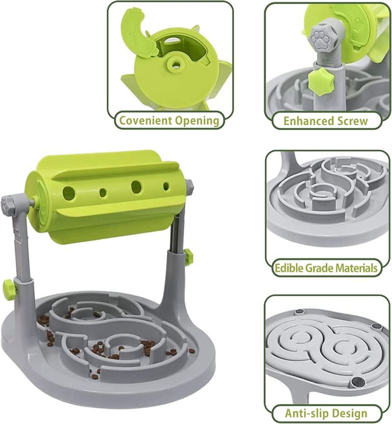 Piggy Poo and Crew Interactive Food Dispensing Slow Feeder Games for Mental Stimulation and Healthy Eating for Dogs, Pigs, Rabbits, Cats, and other Small Animals