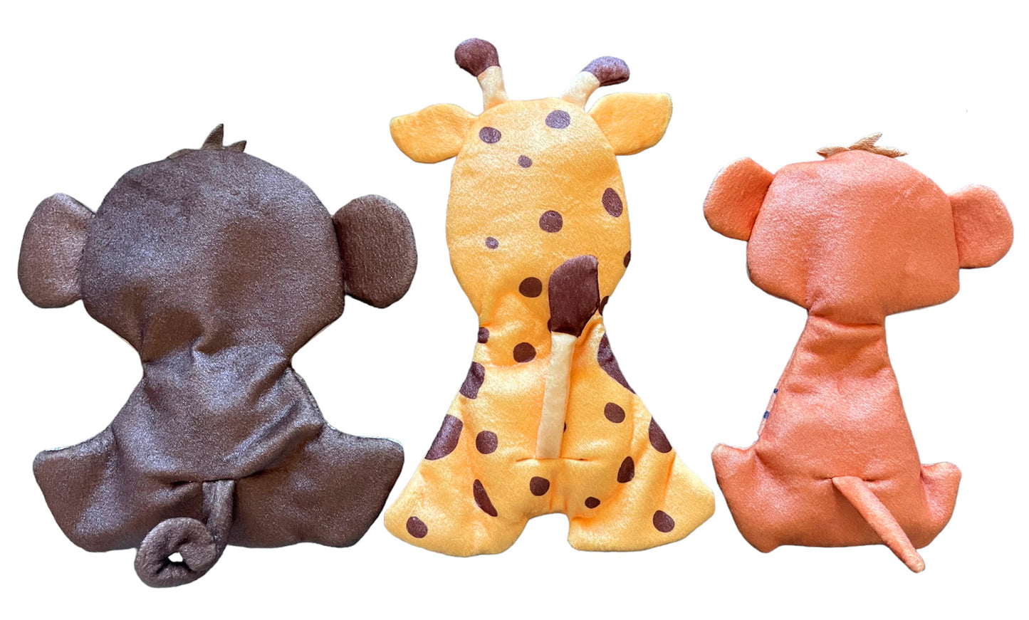 Monkey Giraffe & Meerkat Ruffhouse Squeaker Toys - Bite Proof Large Squeakers - Double Layered - Double Seams - Durable Crinkle Chew & Fetch Toys for Dogs and other Pets