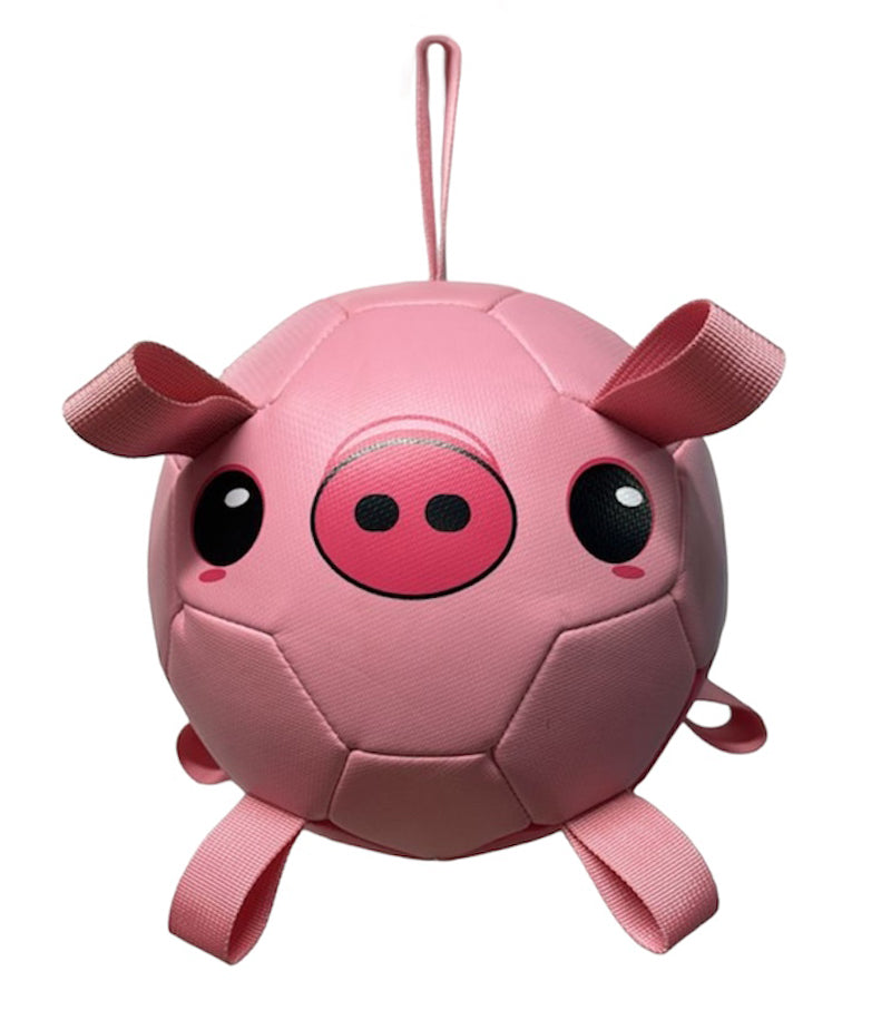 Piggy Poo and Crew Durable Interactive Fetch and Play Pig Soccer Ball