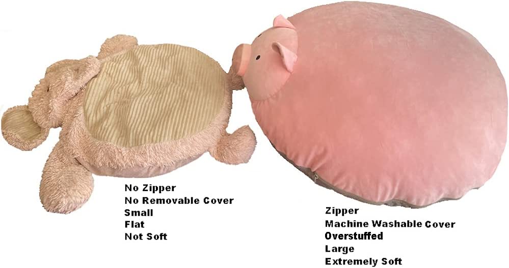 Piggy Poo and Crew Large Overstuffed Pig Shaped Pillow