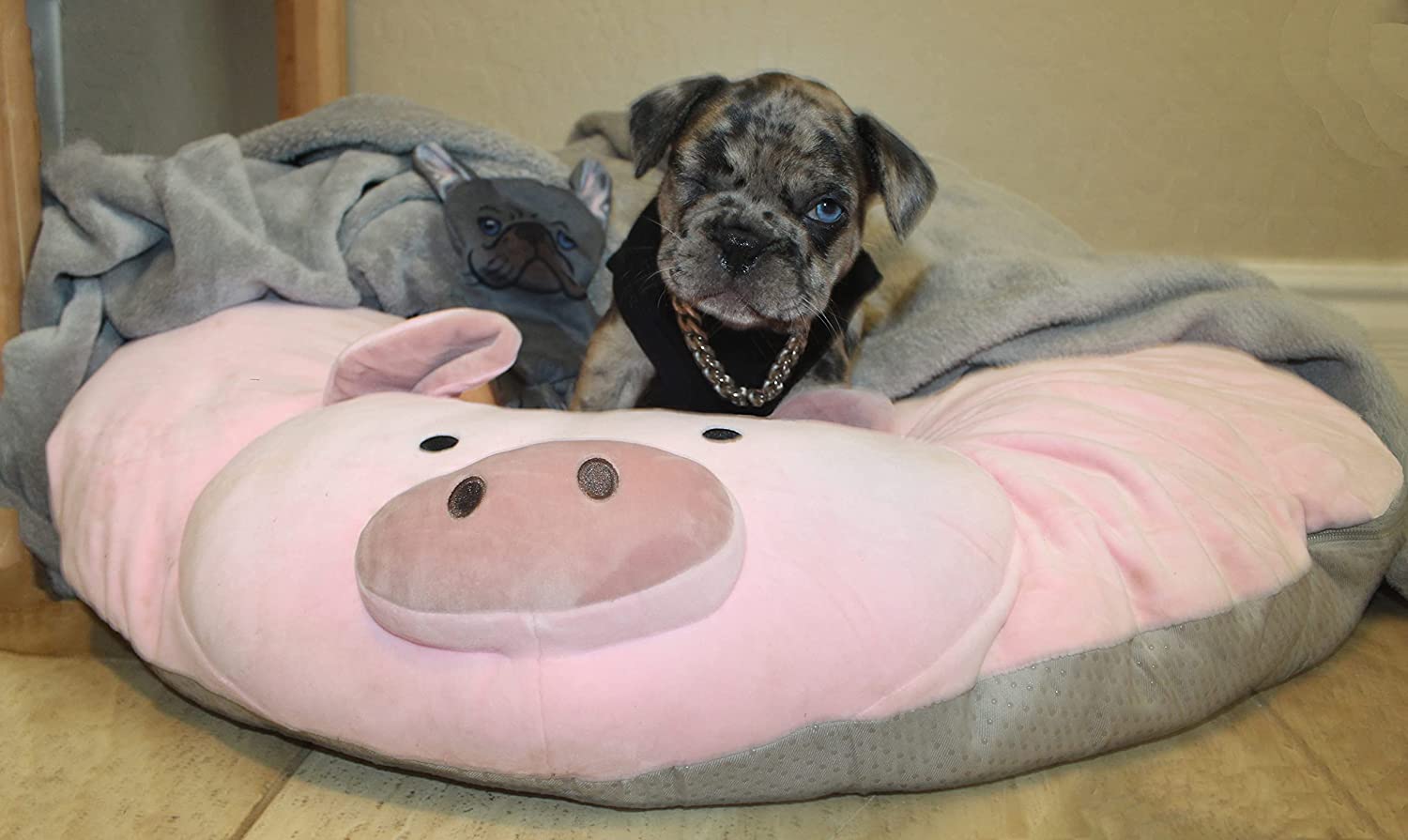 Piggy Poo and Crew Large Overstuffed Pig Shaped Pillow